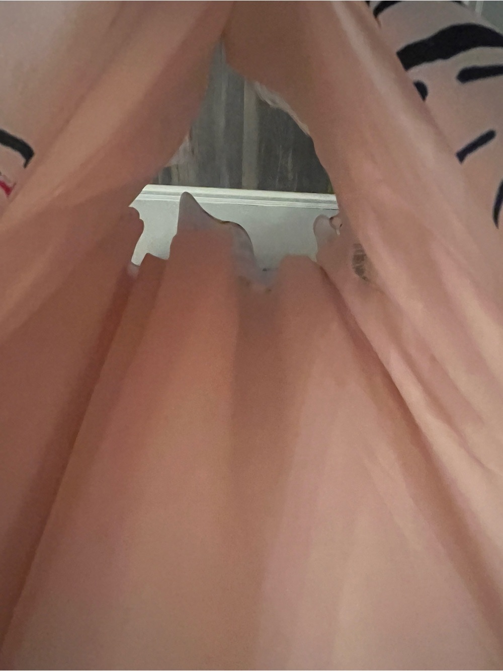 NWT Karl Lagerfeld Paris Floral Bell Sleeve Dress Size 12 Blush Pink Ruffle Hem - Picture 14 of 15